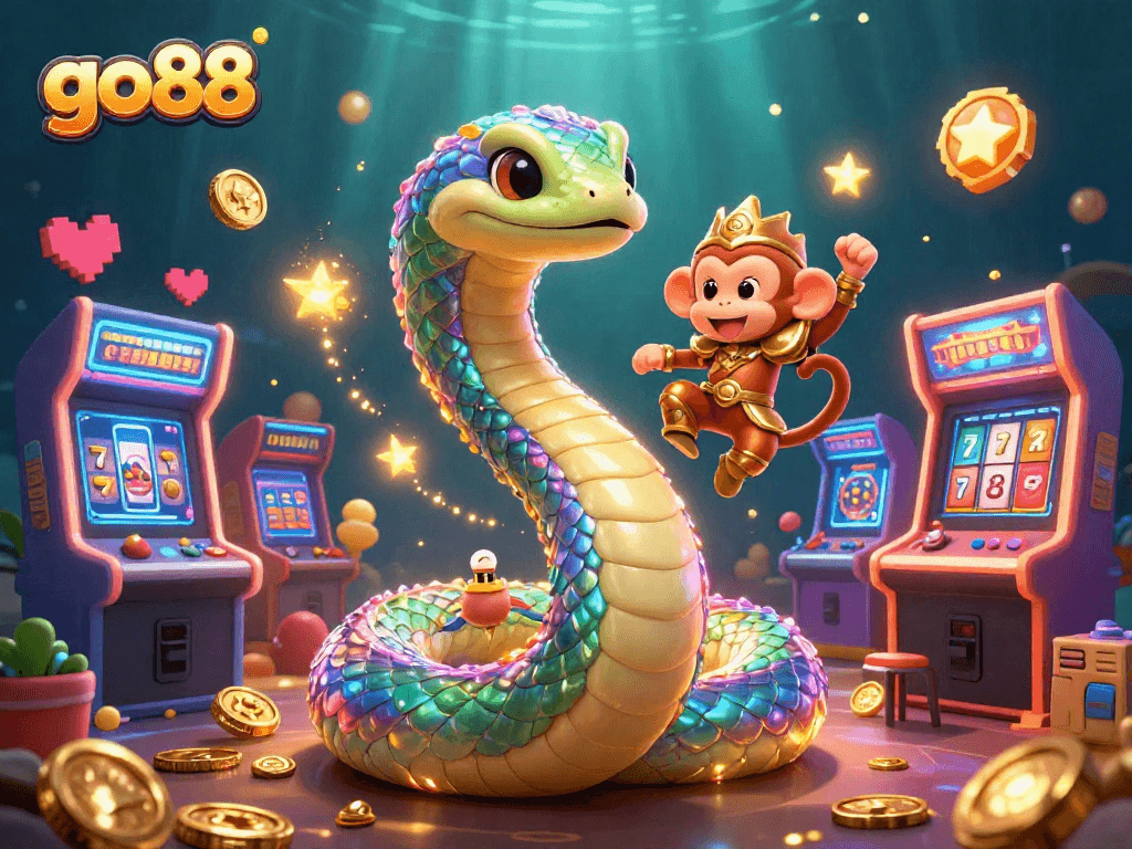go88 captures the excitement of casino gaming with vibrant characters and dynamic elements