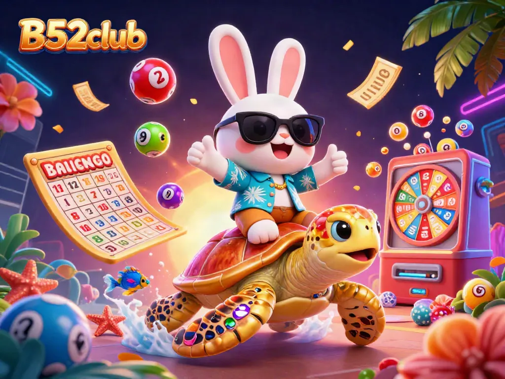 Experience the excitement of B52club with animated characters and dynamic game elements.