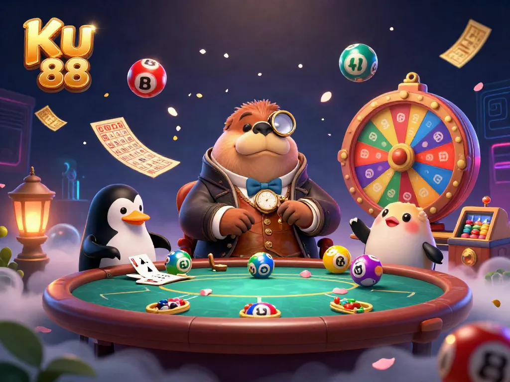 Engage in thrilling gameplay with Ku 88 featuring vibrant poker action and colorful casino elements.