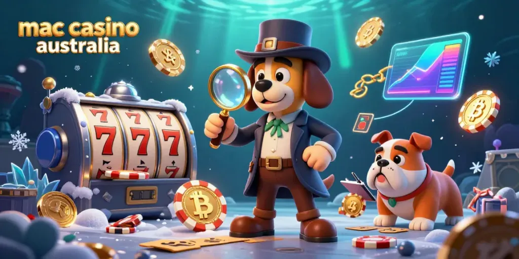 Find thrilling games at mac casino australia with this lively detective scene featuring popular gambling elements.