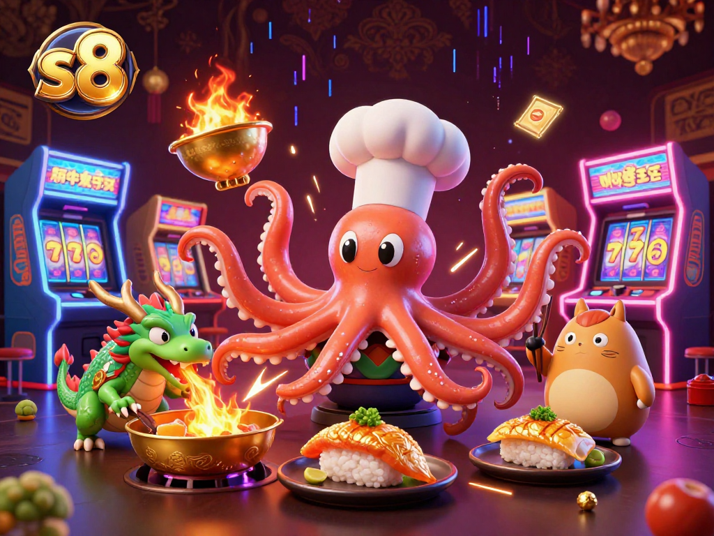 Engage in thrilling gameplay at s8 while enjoying a vibrant casino atmosphere filled with dynamic characters and elements.