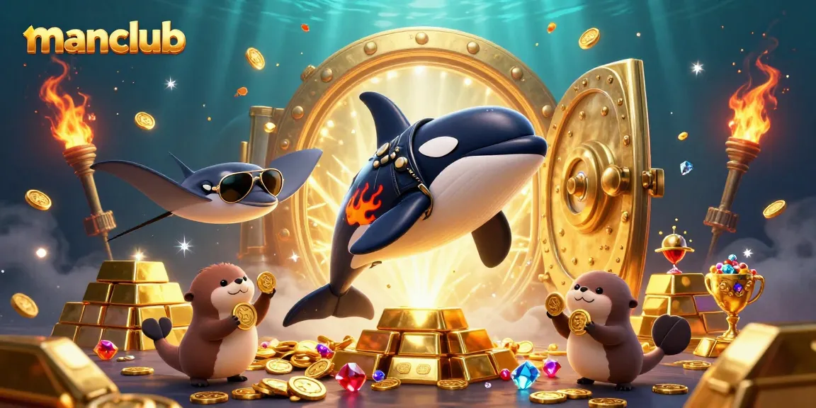 Experience thrilling gameplay at manclub with dynamic characters, gold treasures, and vibrant casino elements!