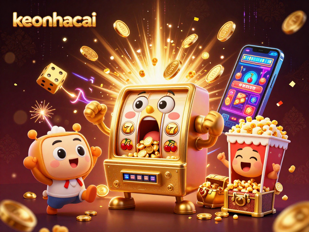 Spin jackpots at keonhacai with excited slot machines and vibrant casino elements