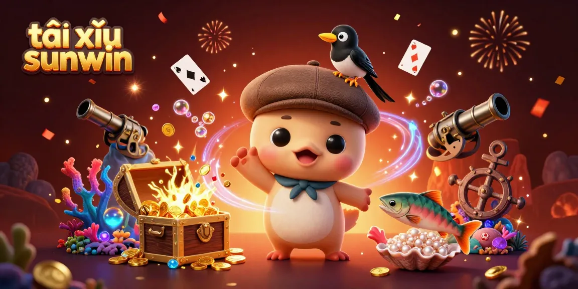 Experience the thrilling delights of tài xỉu sunwin with playful characters and vibrant casino elements.