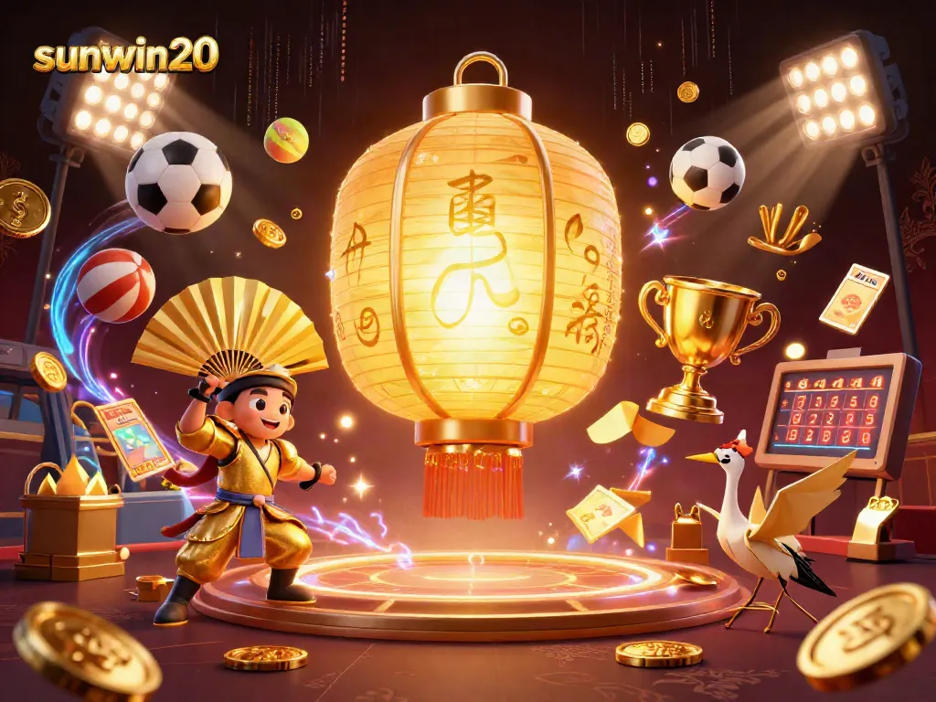 Experience thrilling wins with games at sunwin20, featuring golden lantern spirit and dynamic sports elements.