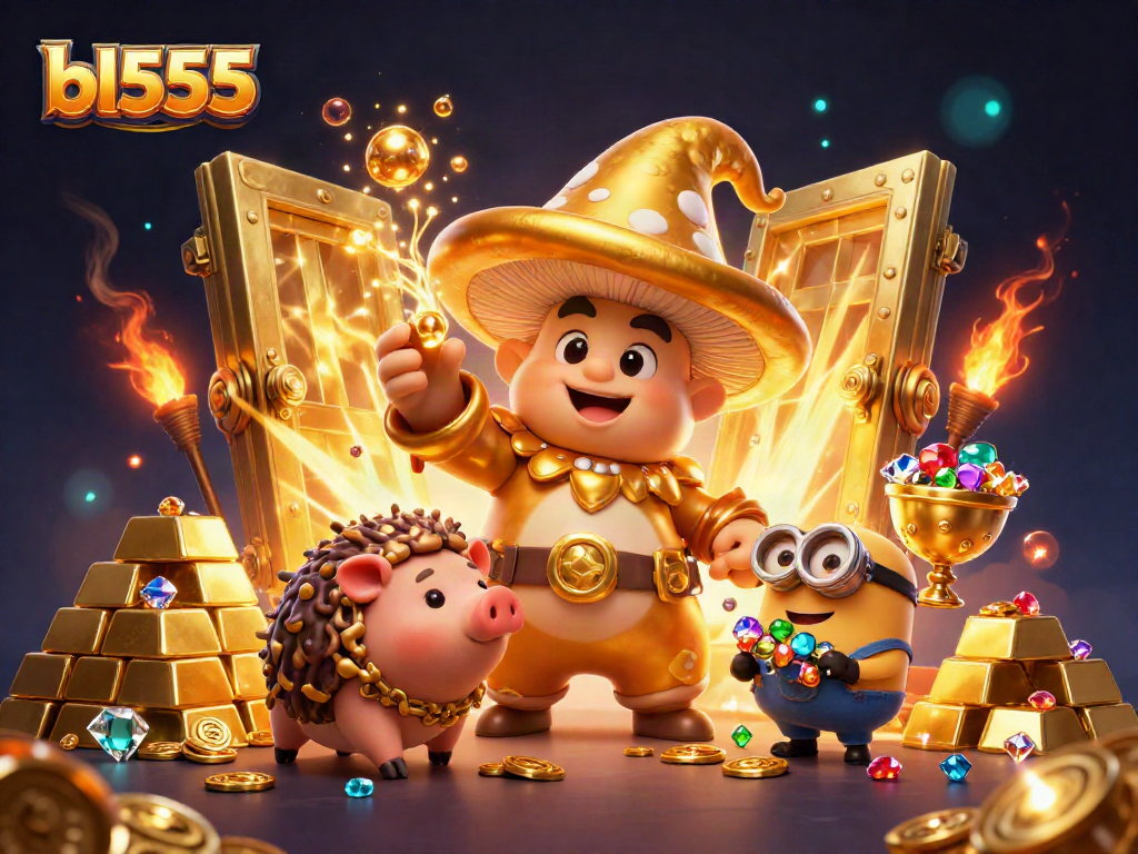 Engage with the thrilling magic of bl555 as a wizard turns fortune to gold amidst piled treasures.